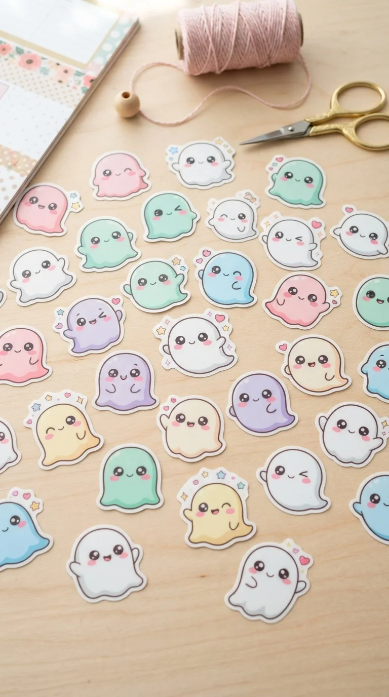 Cute Kawaii Ghost Decals