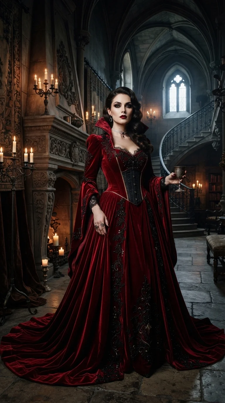 Elegant Vampire Queen Ensemble
