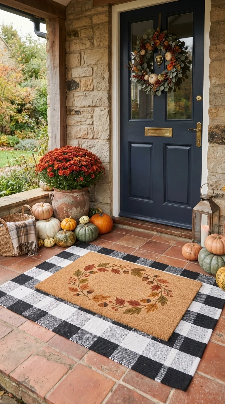Layered Doormat Fall Welcome