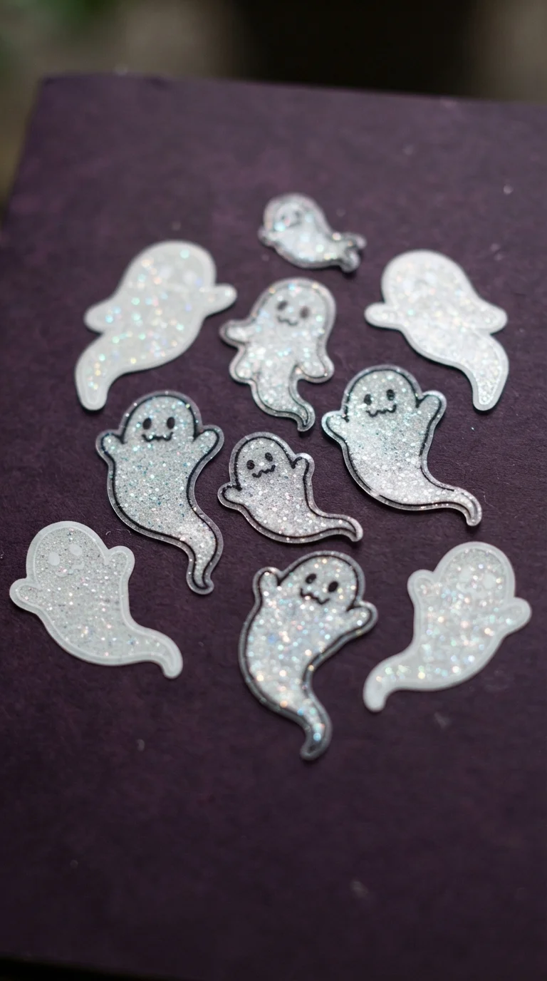 Shimmering Glitter Ghost Decals