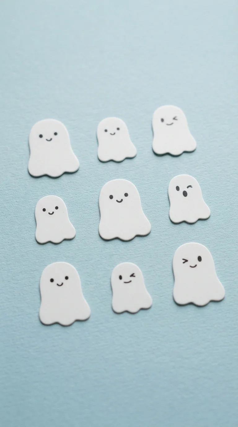 Simple White Sheet Ghost Stickers