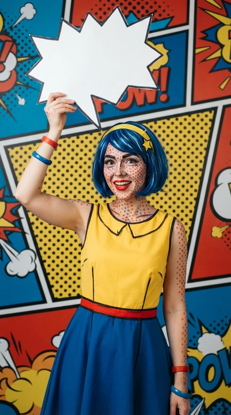 Vibrant Pop Art Comic Character