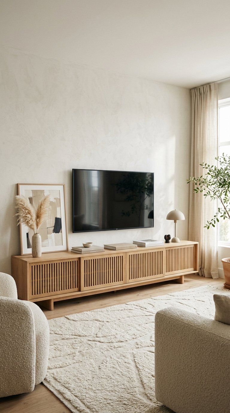 12 TV Console Decor Ideas Without Blocking the Screen