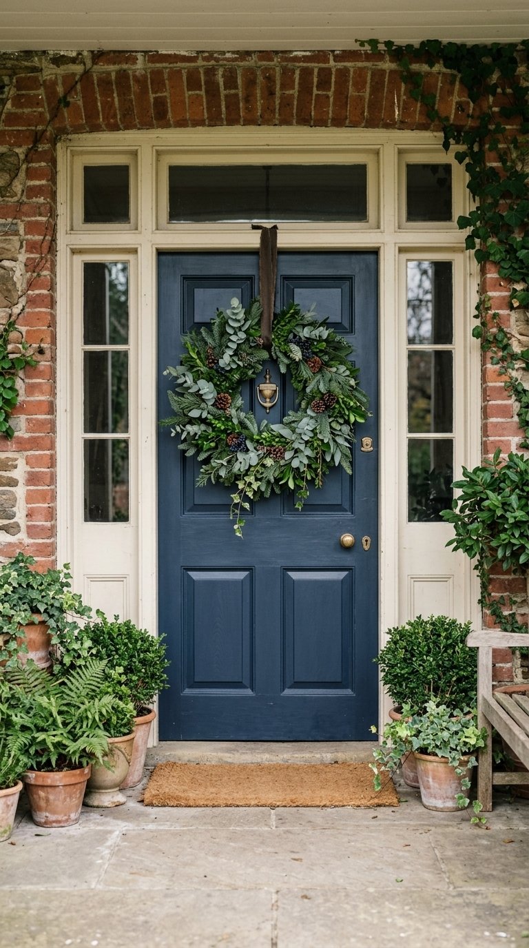 9 Front Door Wreath Ideas Using Natural Greenery