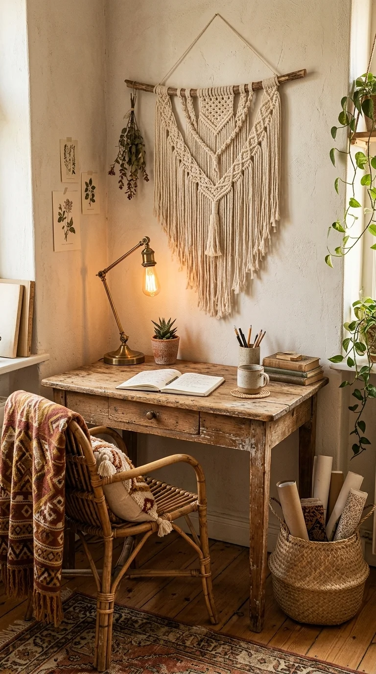 Bohemian Chic Workspace