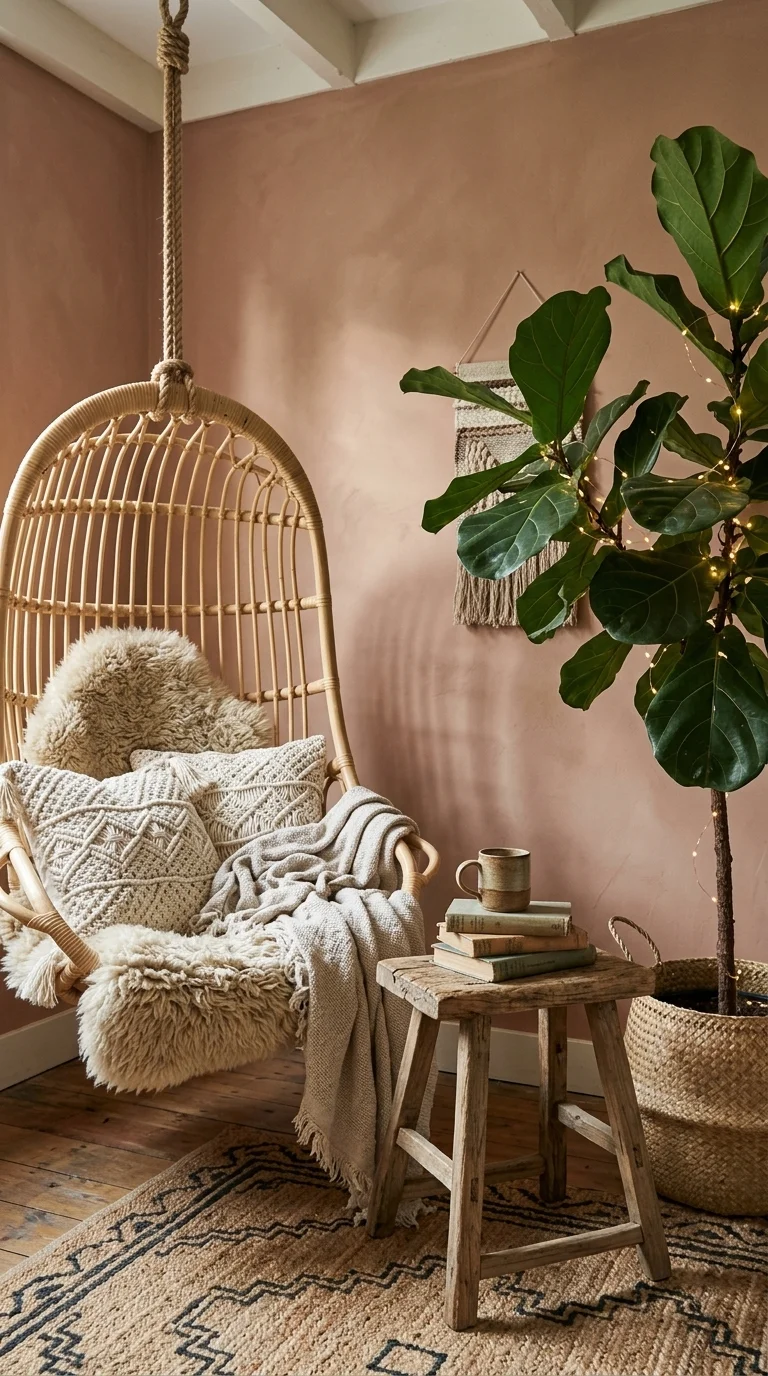 Bohemian Rattan Retreat Corner
