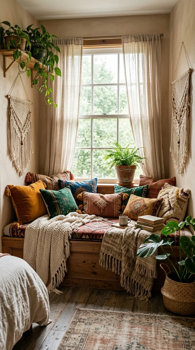 Boho Chic Layered Textile Haven
