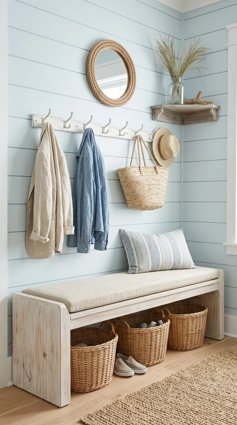 Coastal Inspired Mudroom Retreat