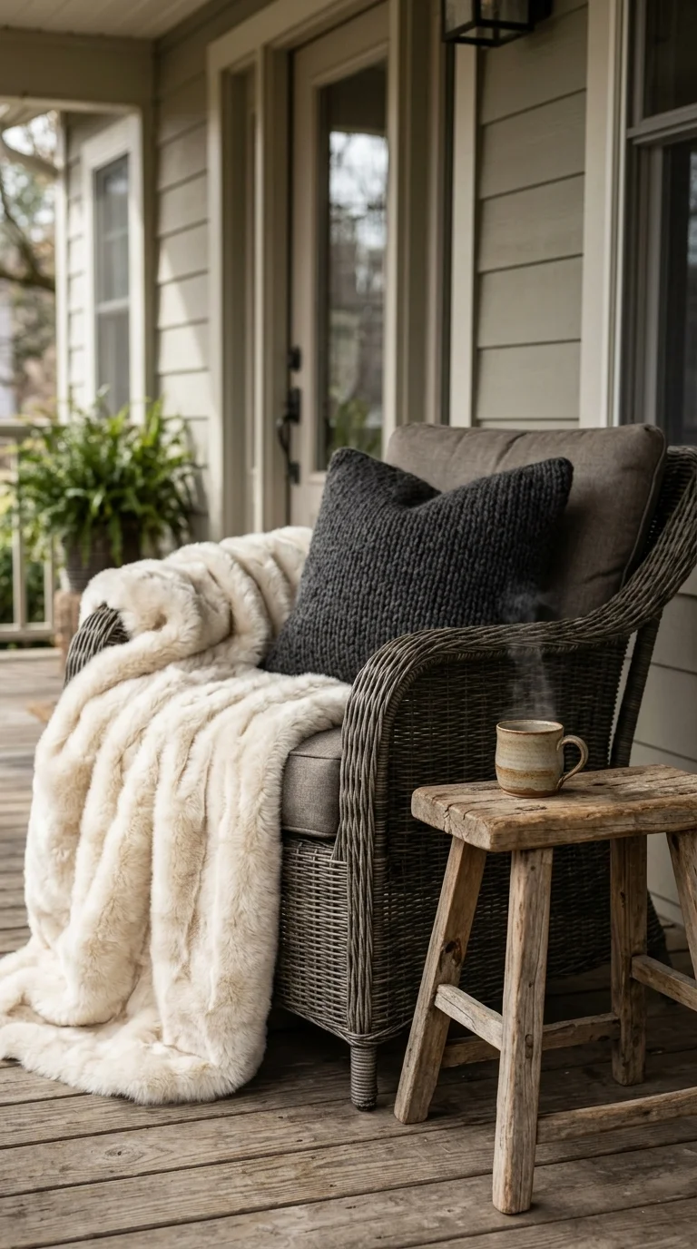 Comfortable Seating with Faux Fur Throws