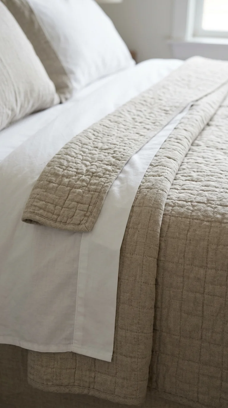 Crisp Sheets and a Lightweight Quilt