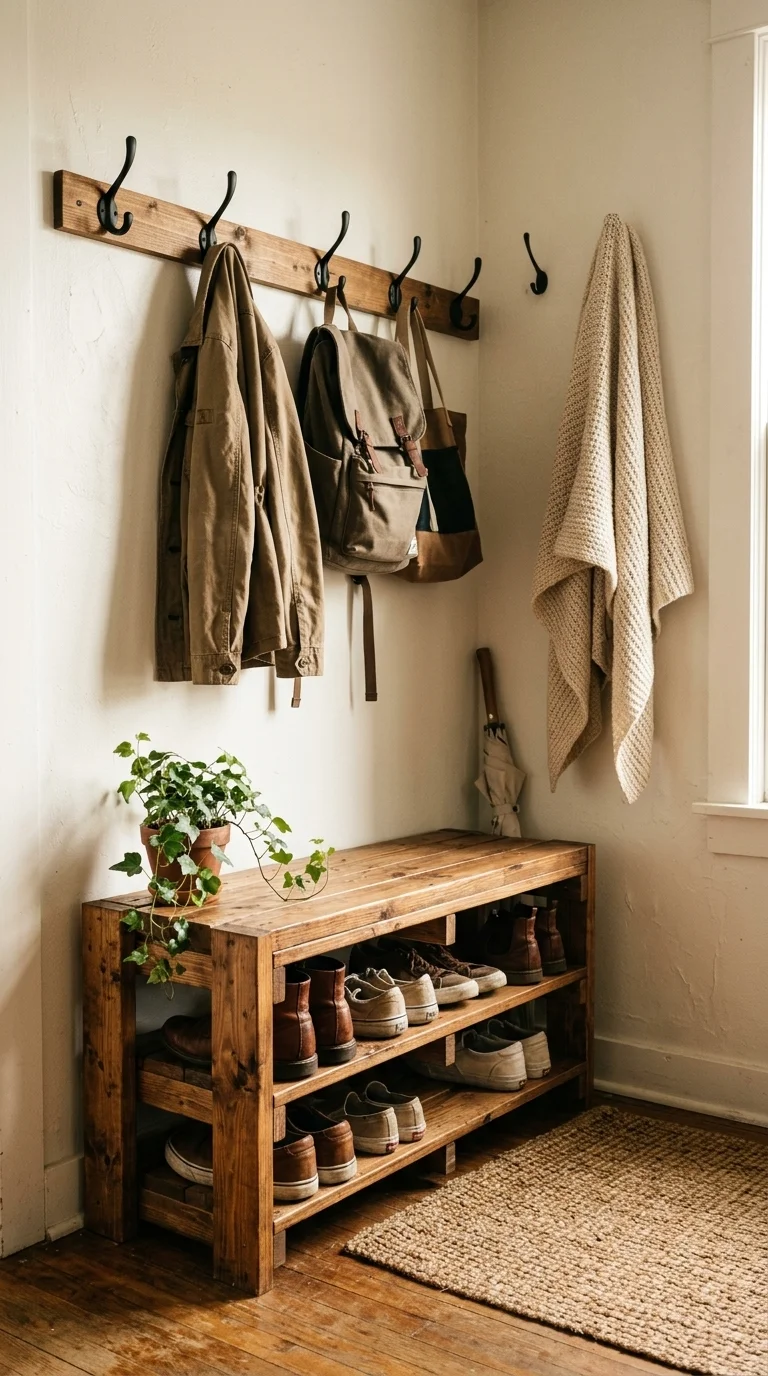 DIY Pallet Wood Shoe Rack