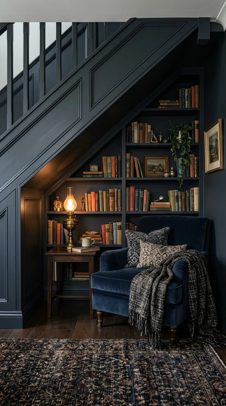 Dark and Moody Library Corner