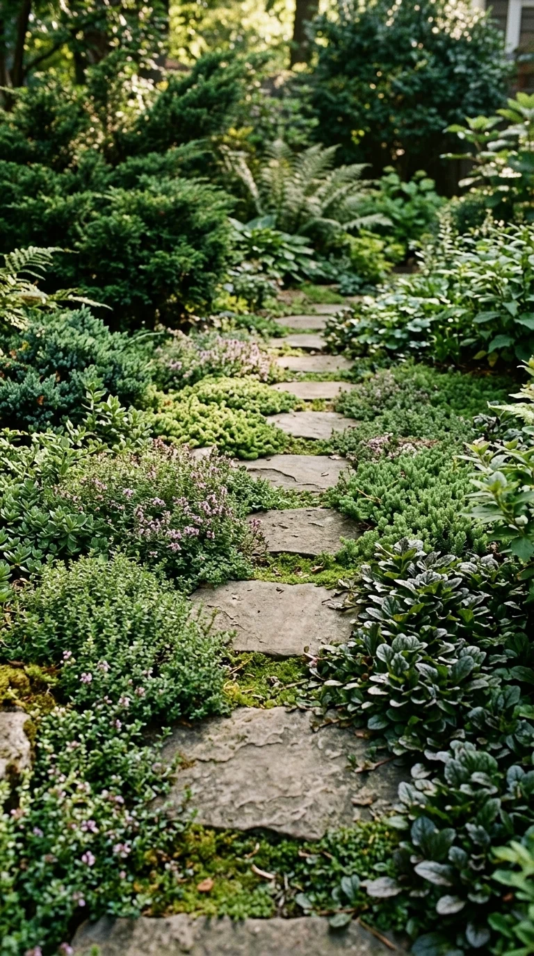 Evergreen Groundcover for Lush Pathways