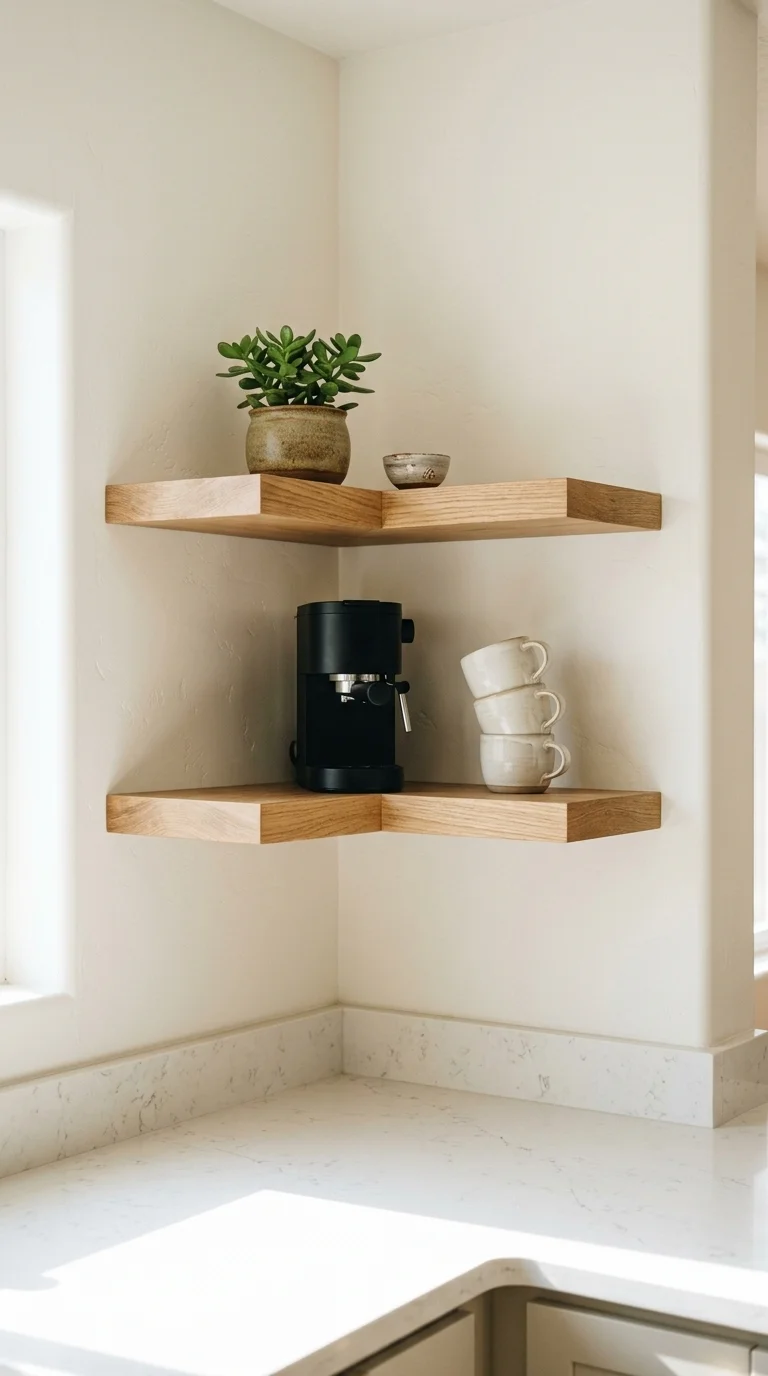 Floating Shelf Coffee Nook