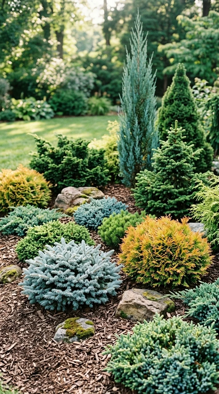 Layered Conifer Garden Bed