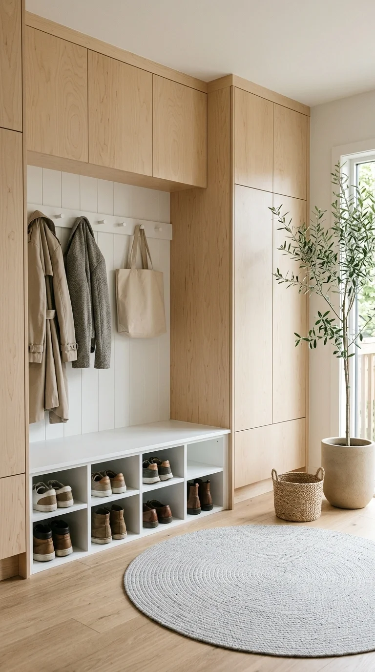 Modern Scandinavian Mudroom Style