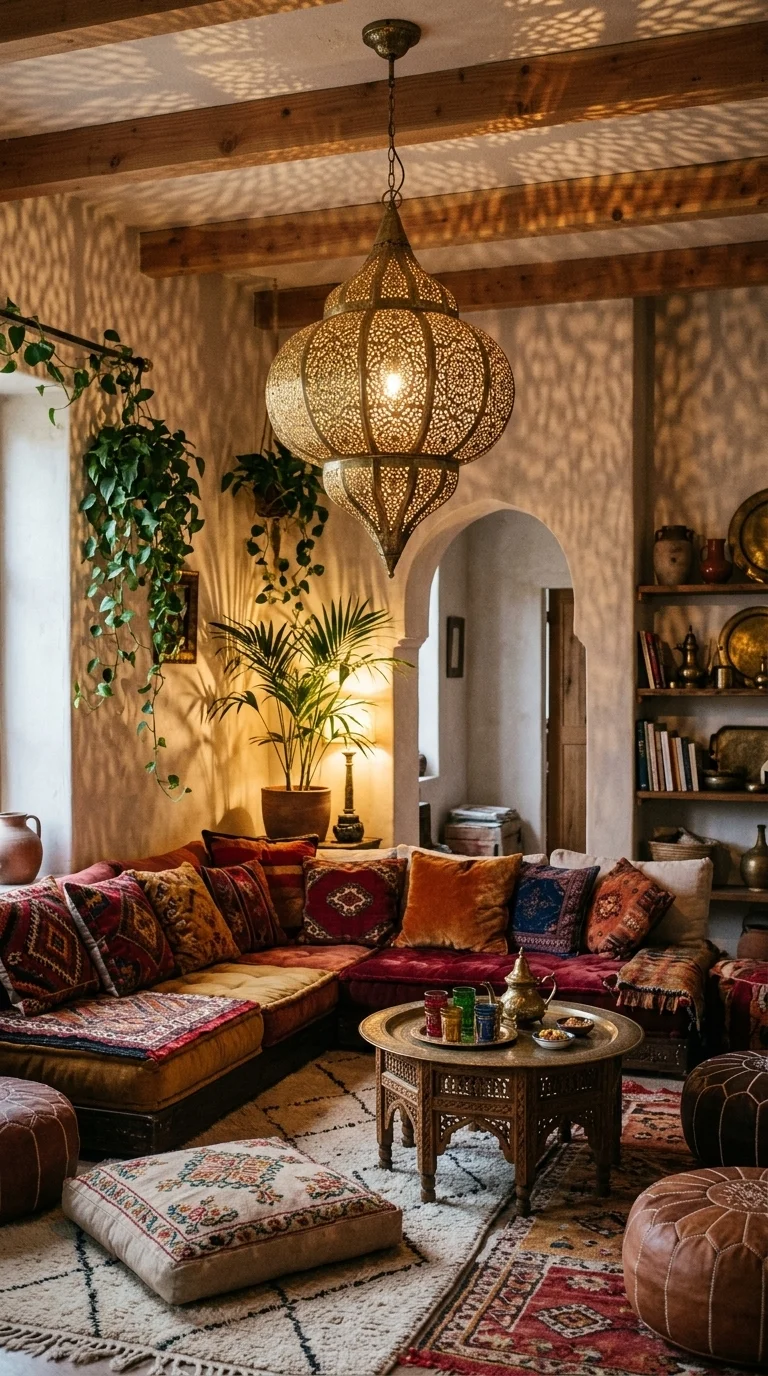 Moroccan-Inspired Filigree Lamp