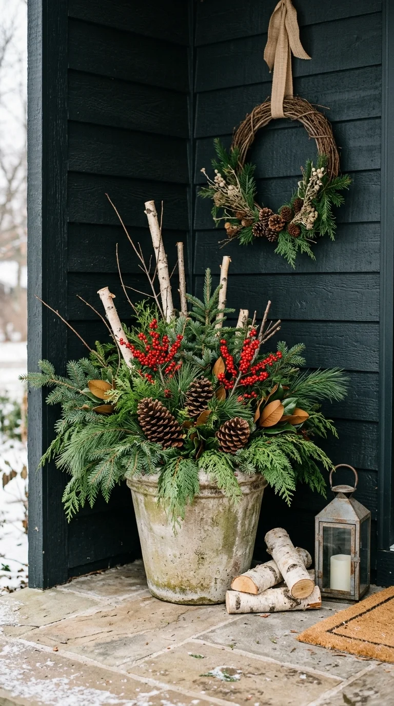 Natural Greenery and Seasonal Accents