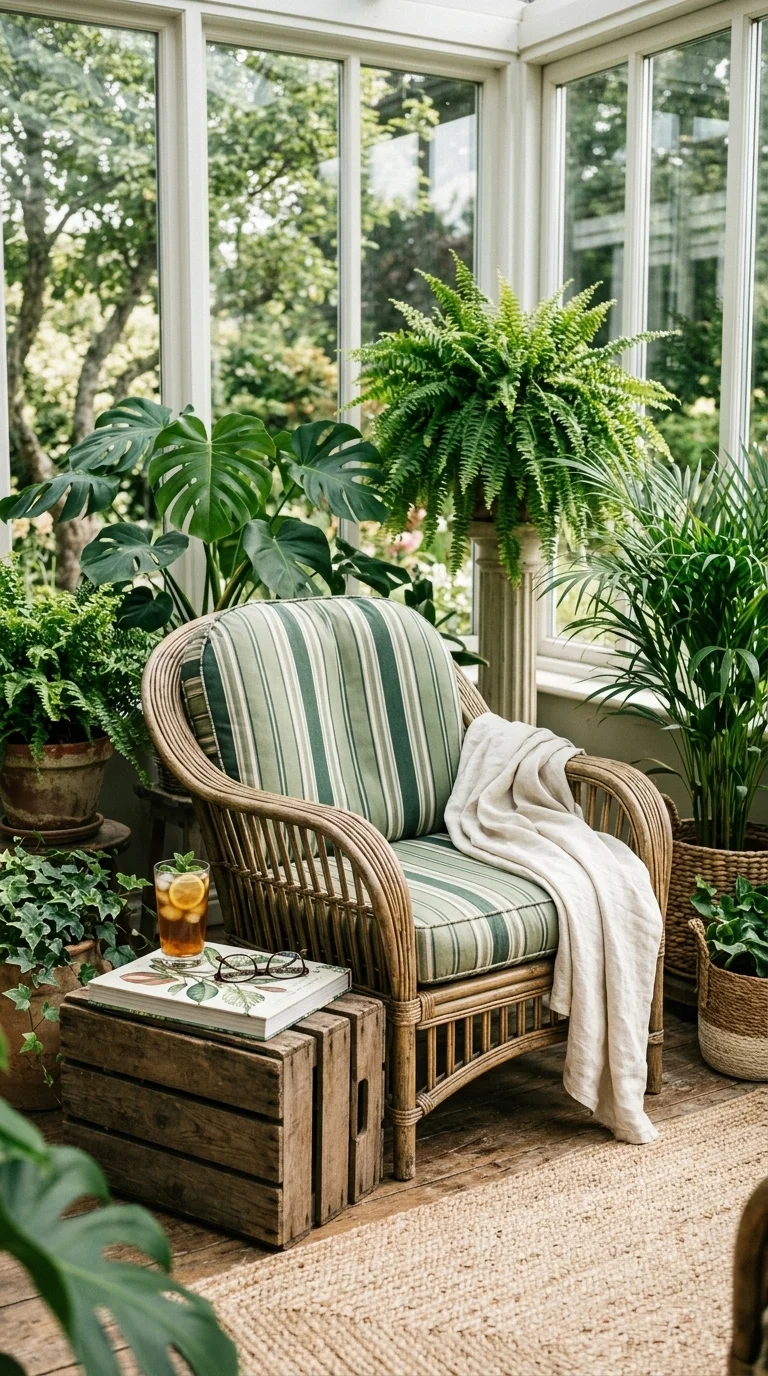 Outdoor Inspired Sunroom Spot