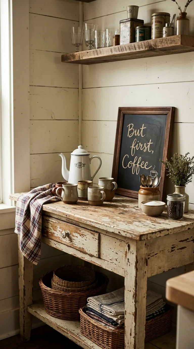 Rustic Farmhouse Corner Bar