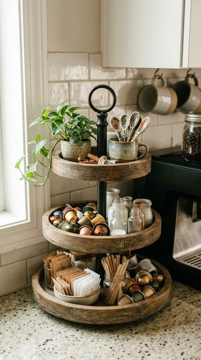 Tiered Tray Coffee Station