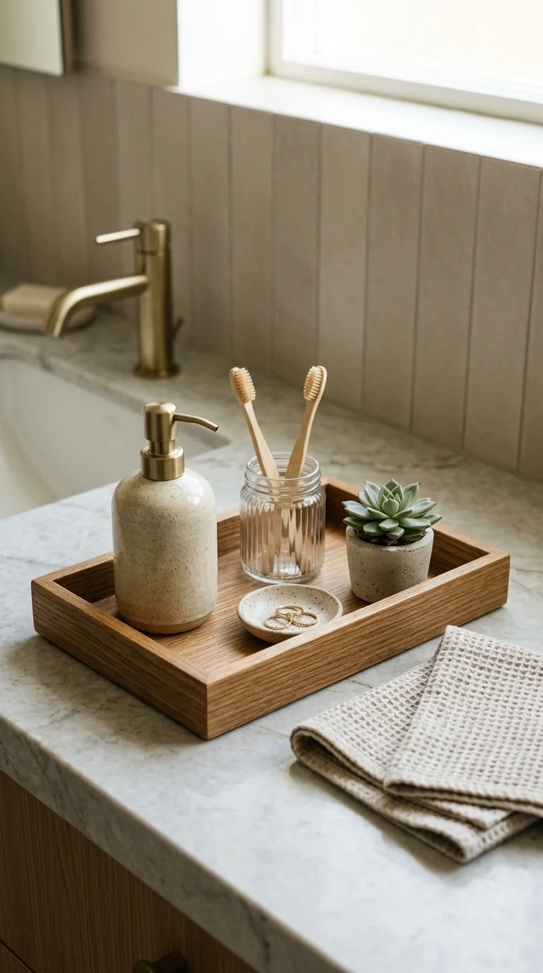 Tray Organization with Essentials