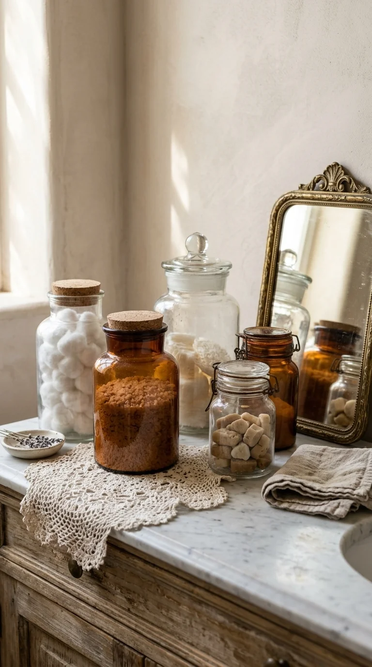 Vintage Charm with Apothecary Jars