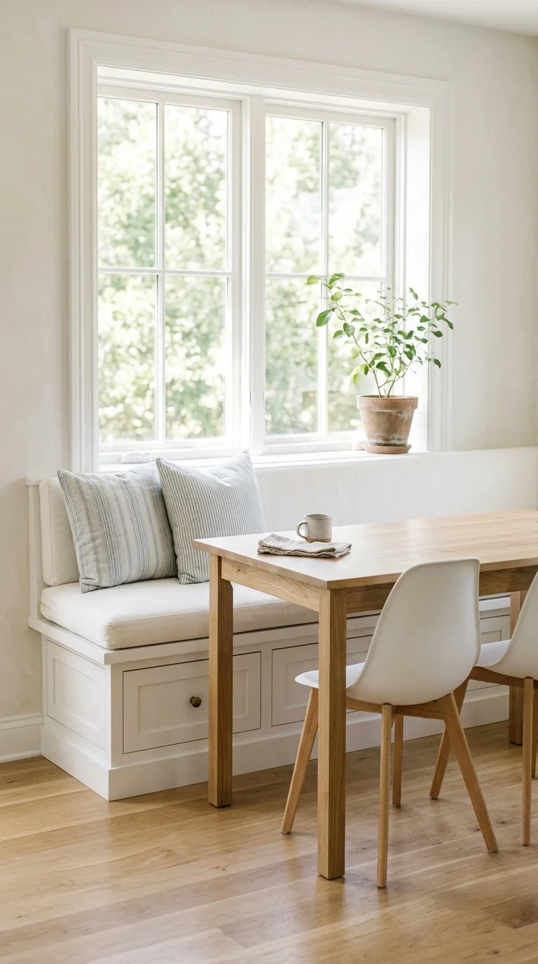 Window Seat Banquette with Storage